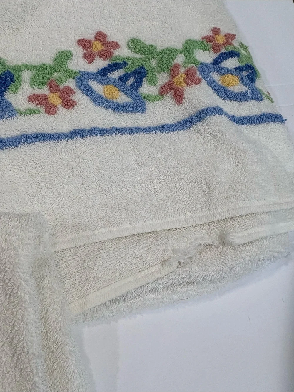 VTG Martex Floral Towel Set Tulips 2 Bath, 2 Hand, 2 Washcloths Made In USA MCM